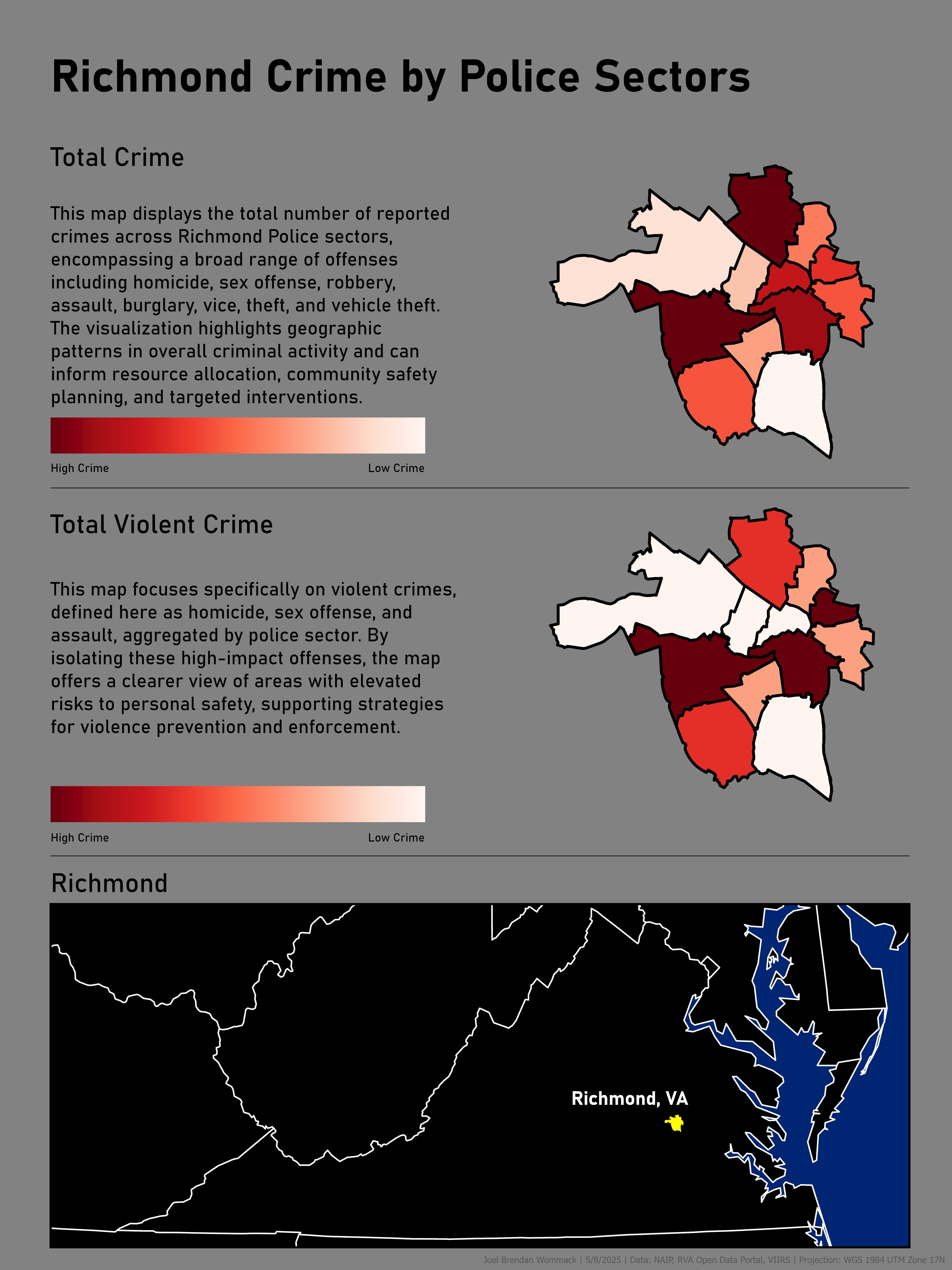 Richmond Crime by Police Sector